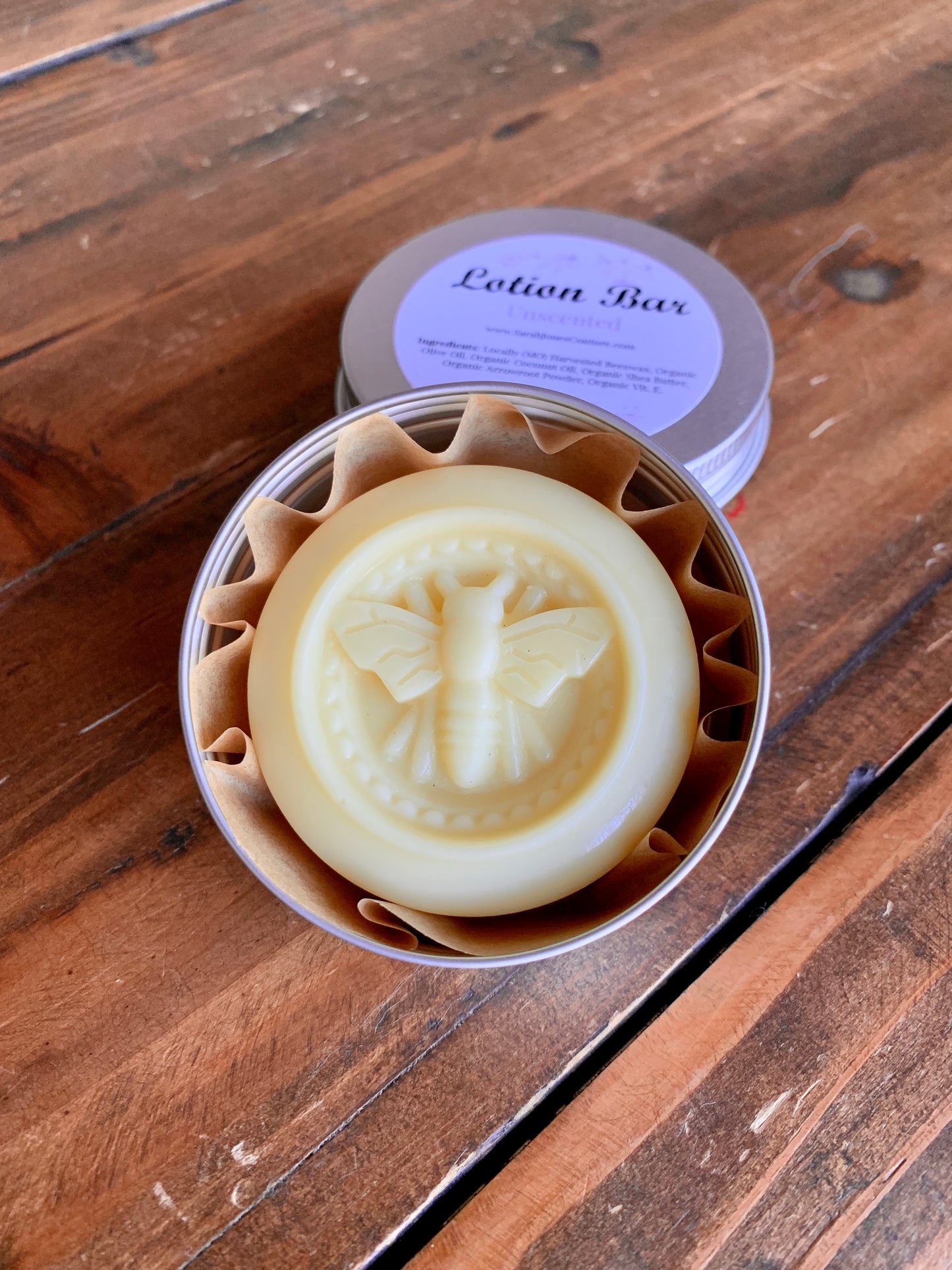 Unscented Natural Colored Lotion Bars
