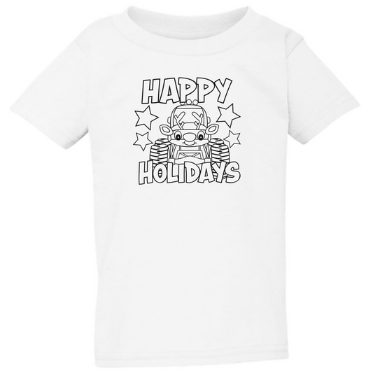 Happy Holidays Monster Truck Painting Shirt