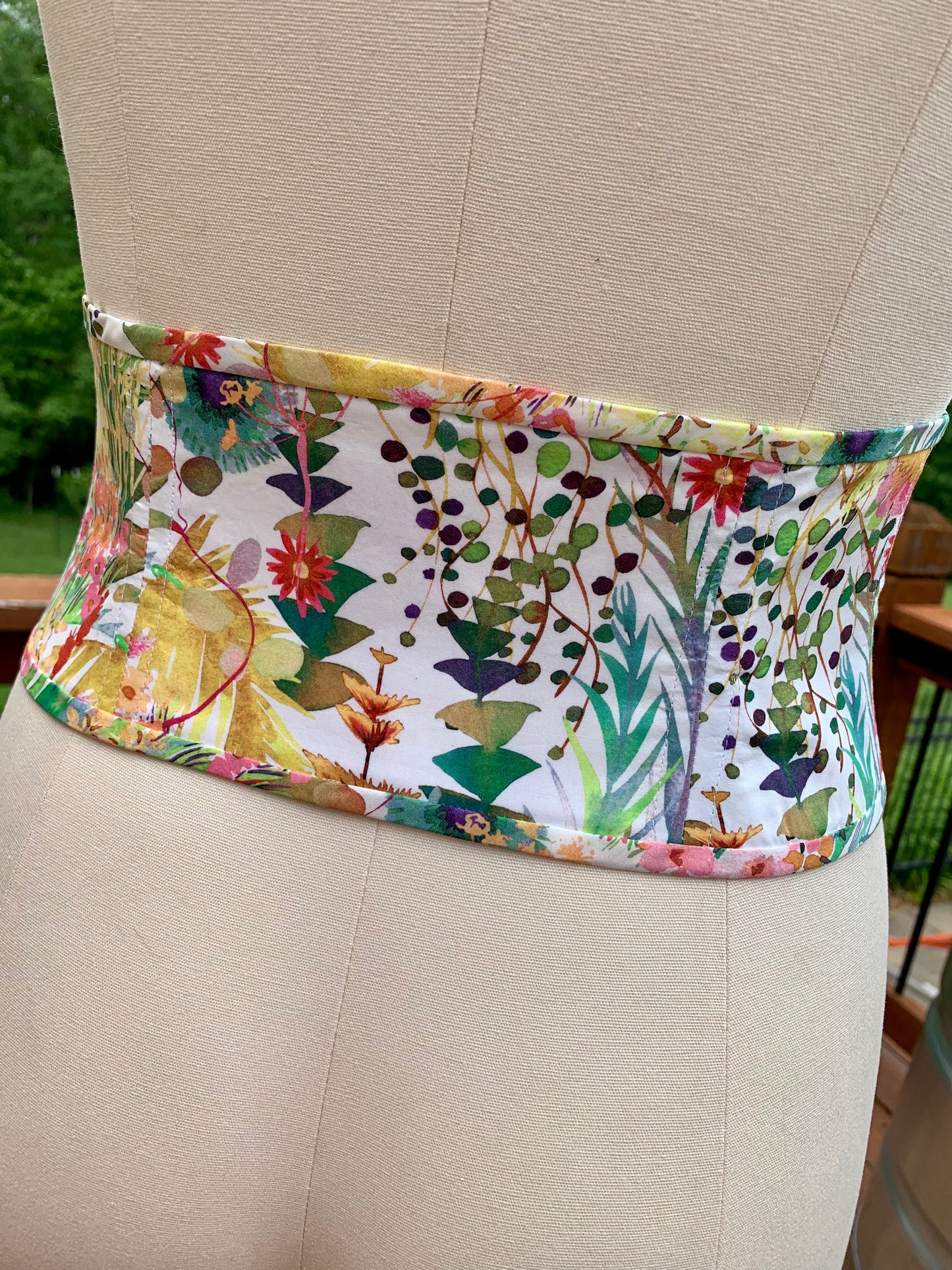 Floral Garden Corset Waist Belt - Available in 12 different sizes