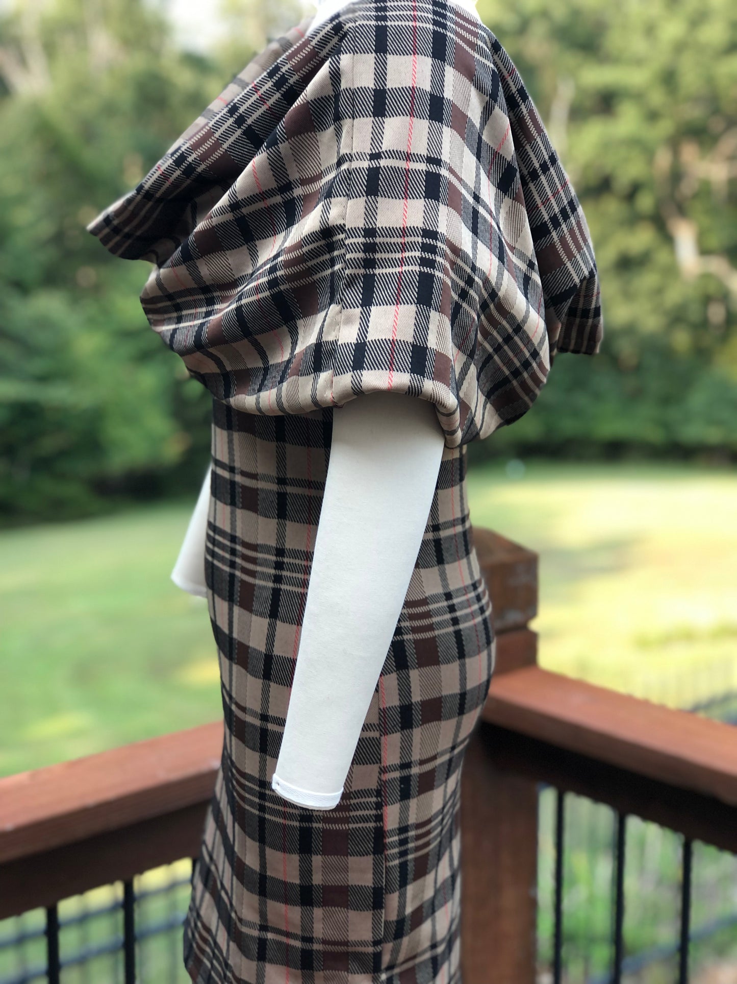 Beige, Brown and Black Plaid Dress - Size 8/10 - Only ONE Available
